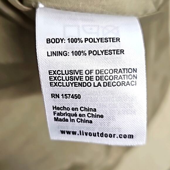 LIV Outdoor Women Taupe Cinch Waist 2 Pocket Wind&Water Resistant Jacket Size L - Picture 8 of 11